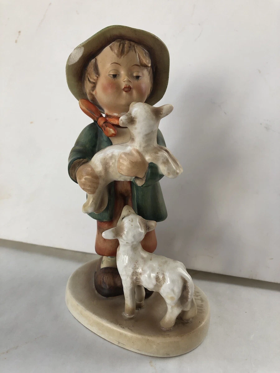 Hummel Shepherd s Boy 64 Germany High Bee trademark hat chip sheep head repair