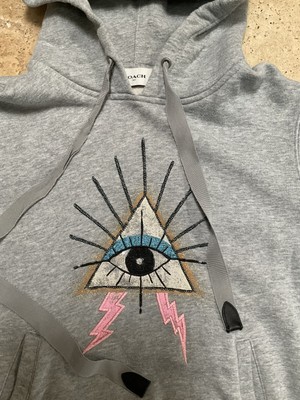 COACH 1941 Pyramid Eye Sweatshirt Hoodie Size XS Embroidered