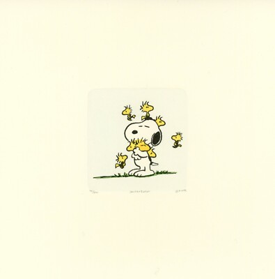 Woodstock Snoopy Peanuts Sowa Reiser D 500 Hand Painted Etching Friends Ebay