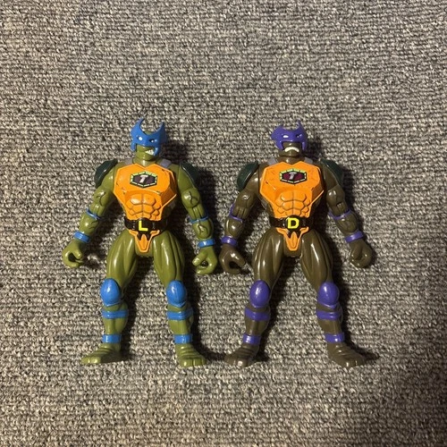 Lot of 2 Vintage TMNT Supermutants Donatello & Leonardo 1994 Playmates