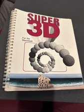 Rare 1987 VTG 1 Super 3D Apple Macintosh computer Silicon Beach Software Manual