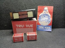 Vintage Tru-Vue Stereoscope Viewer See The World w 2 Film Strips and Boxes