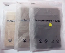 3 Pairs Indestructible Tights Taupe Beige and Black 3XL NWT