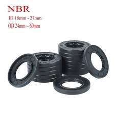 Oil Seal Metric Size Rotary Shaft Seal NBR ID 18mm 20mm - 27mm Height 5mm - 12mm