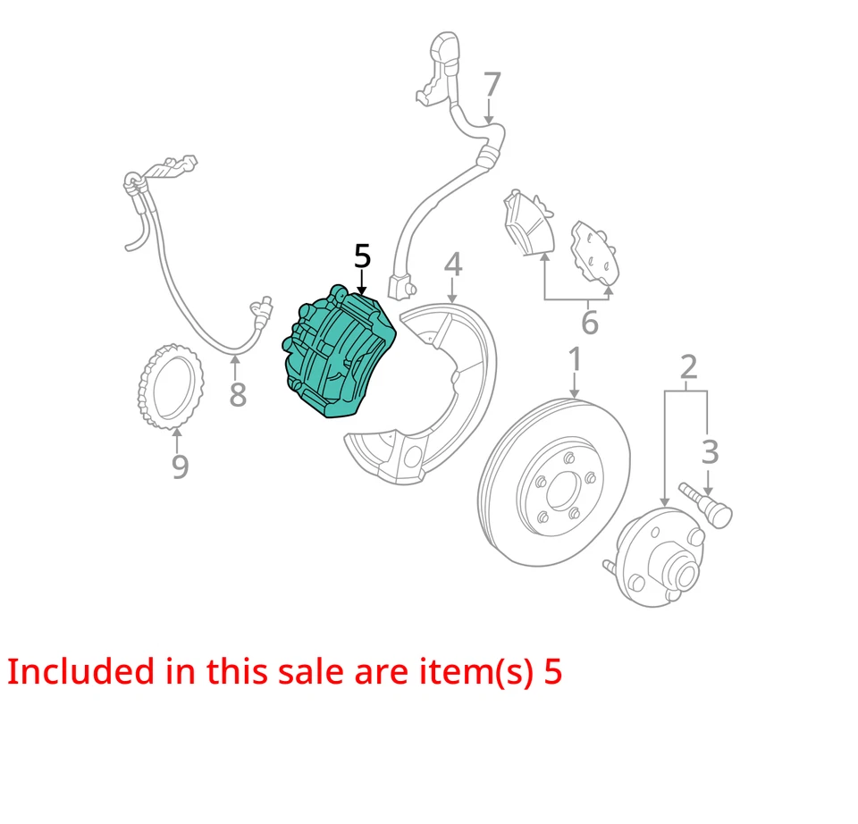 2002-2002 Ford Taurus Front Driver Left Brake Caliper ZCRF2 - Image 2 of 3