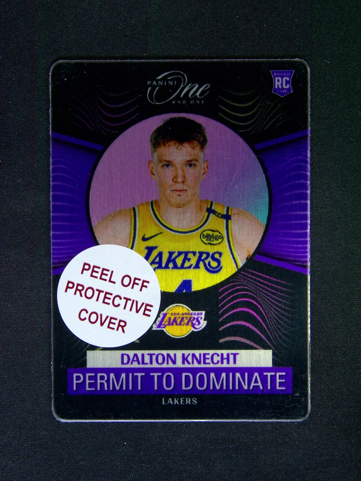 2024-25 Panini One And One Dalton Knecht #14 RC Rookie Permit To Dominate SSP