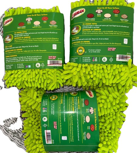 3 Libman Microfiber Dust Mop Refills #00196 Great For All Hard Surfaces - Picture 3 of 4