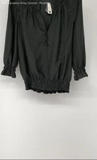 The Limited Womens Gray Long Sleeve Regular Fit Classic Blouse Top Size Large