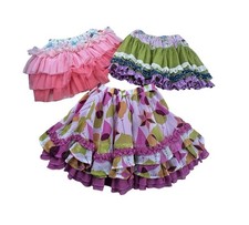 Matilda Jane Skirt Lot Sz 6 3 Pc Ruffle Twirl Boutique 1 Paint By Numbers