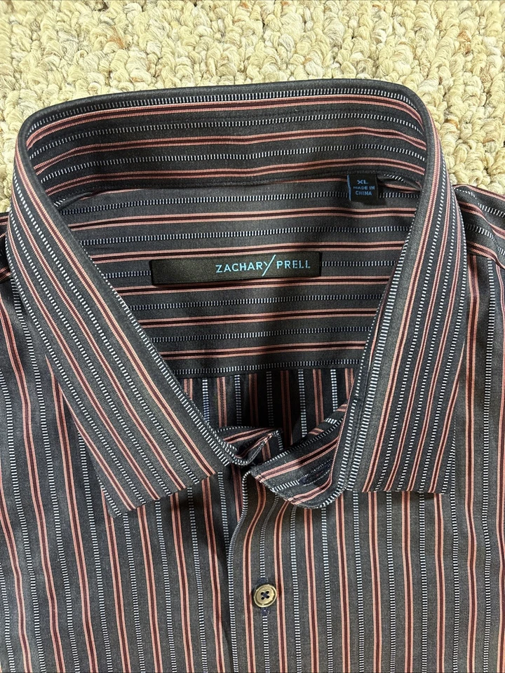 NEW Zachary Prell Long Sleeve Shirt Stripes XL - Image 4 of 4