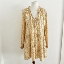 Show Me Your Mumu Birdie Mini Dress Size S Snake Print Yellow Boho Festival
