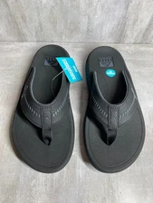 Reef Sandals Mens 9  Black/Grey Swellsole Rover Anatomic Contouring Flip Flops