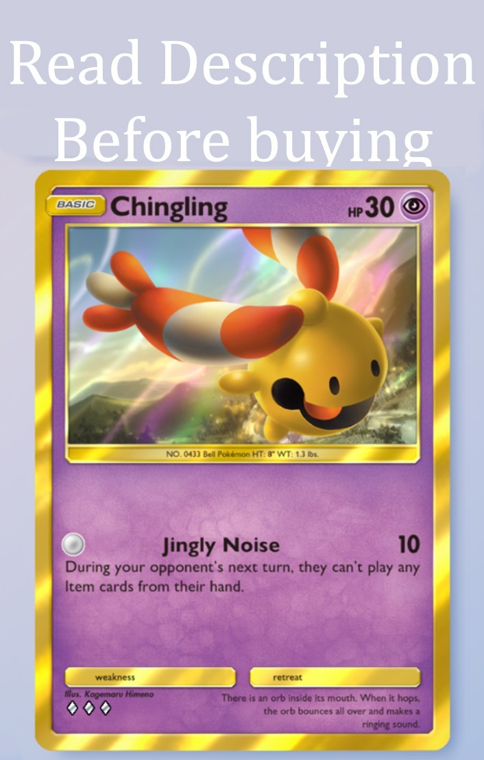 Pokemon TCG Pocket - Chingling with Gold Frame, Mega Rising English