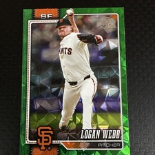 2026 Topps Series 1 Logan Webb Green Diamante Foil /99  SSP Giants