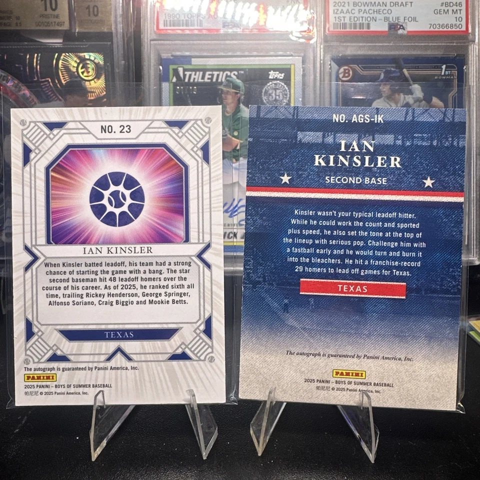 IAN KINSLER 2025 Panini AMERICAN GLORY 1ª SN# 23/25 Y FAVORITOS DE LOS FANÁTICOS 06/75 AUTOS Foto 2 de 2