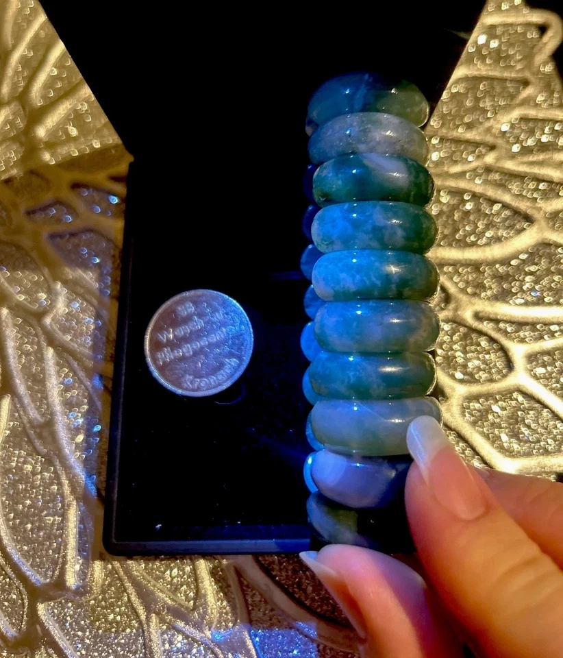 Moosachat Armband / Luxus / Handarbeit / Statement Vintage Top Zustand - Bild 2 von 4