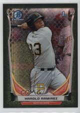 2014 Bowman Chrome Prospects Black Static Refractor 5/35 Harold Ramirez ig3