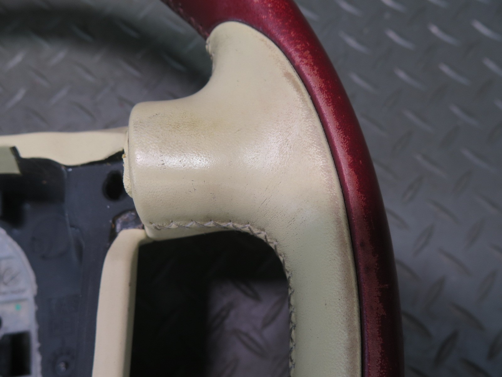 2006-2012 BENTLEY CONTINENTAL FLYING SPUR LEATHER STEERING RED BEIGE