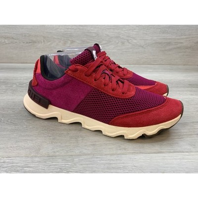 Sorel Kinetic Lite Lace Women's Sneakers Red Deep Plum 9.5 Comfort Shoes