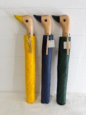 Wooden Duck Handle Umbrella Auto Open Windproof Rain Parasol Men Women Gift