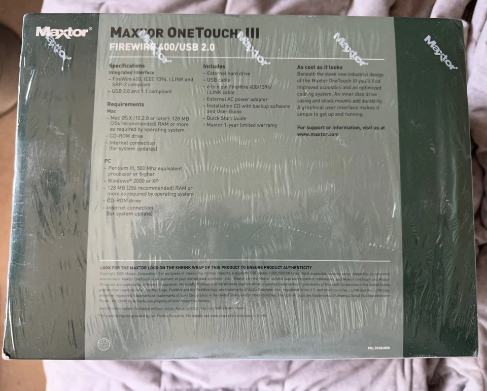 Maxtor Seagate OneTouch III - 300GB External USB 2.0/Firewire 400 Hard Drive NEW - Image 4 of 4