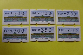 (2.10) Bund Automatenmarken 2.1.2 VS1= DBP fett ATM Satz 80 400 Pf.