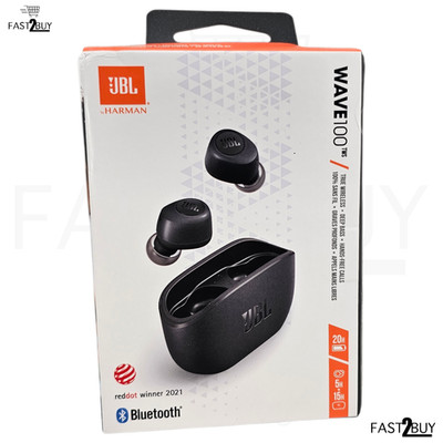 JBL Wave100 TWS Bluetooth 5.0 In Ear Kopfhörer Deep Bass Schwarz mit Ladecase