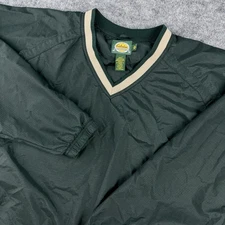 Cabelas Outdoor Gear Mens 2XL Green Rip Stop Windbreaker Pullover Jacket