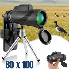 Monocular Day/Night Camera Phone Zooming Outdoor Monoculars Telescopes 80x100 HD