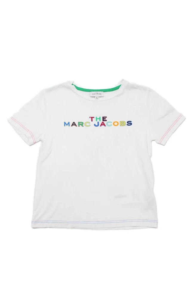 Marc By Marc Jacobs Girls Crewneck Short Sleeves Graphic T-Shirt White Size 8 - Image 2 of 4
