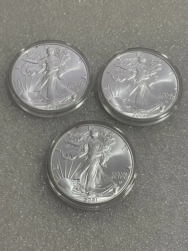 2021 American Silver Eagle- 1 Troy Ounce .999 Fine Silver In Cap Type 2-Lot Of 1