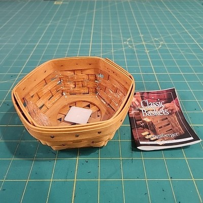 Longaberger Basket Small Hexagon with Plastic Tray Insert