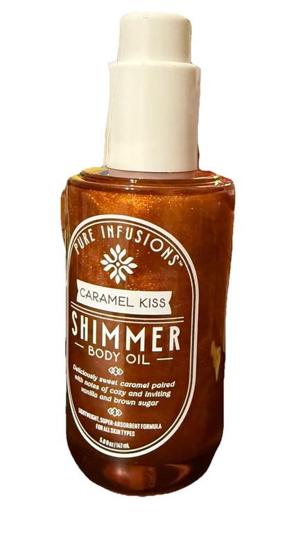 Pure Infusions Caramel Kiss Shimmering Body Oil 5 fl Oz