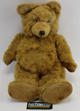 Antique Fuzzy Mohair Straw 20" Fully Jointed Teddy Bear Golden Amber