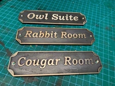 Custom Cast Brass door signs & plaques - Custom language plaques - Custom size