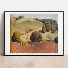 Art print Young Corn by Grant Wood giclee print poster gallery wall Art decor