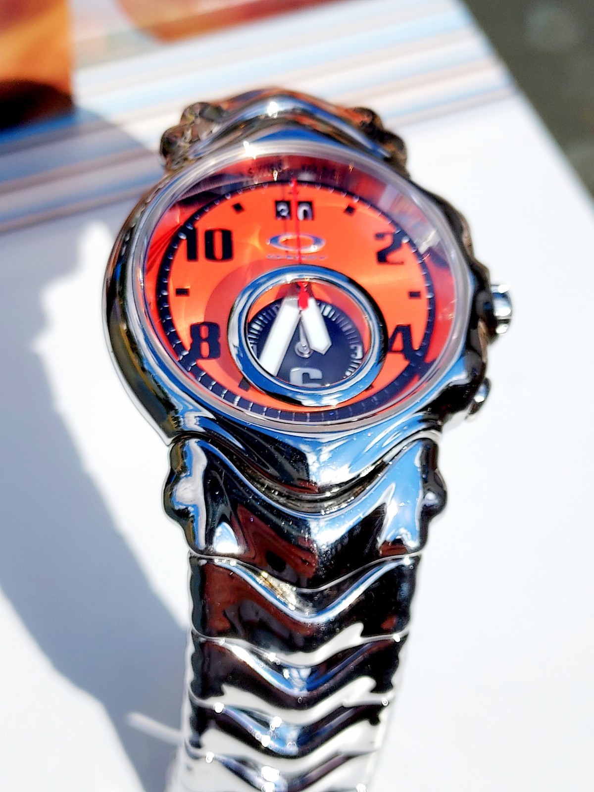 Oakley Judge II Stainless Steel Bracelet ORANGE Dial … - Gem
