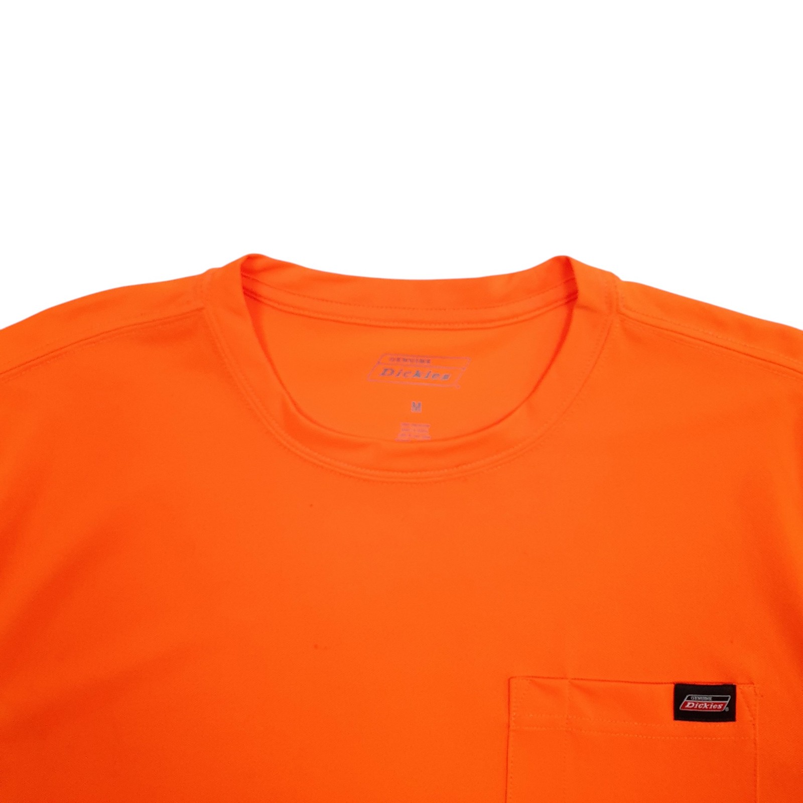 DICKIES Orange T Shirt Tee Pocket Short Sleeve Polyester Mens M image 2