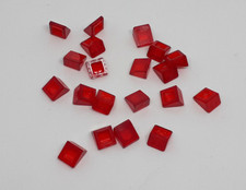 20 x Lego  Dachstein 1x1x2/3 transparent rot ...