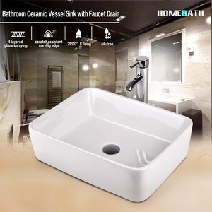 Details About Bathroom Porcelain Vessel Sinks Faucet Combo Vanity Basin Bowl Pop Up Drain