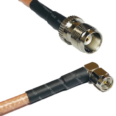 RG400 TNC FEMALE to SMA MALE ANGLE RF Cable FAST-SHIP LOT