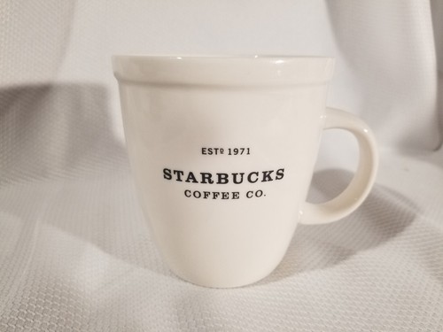 Starbucks Barista 2001 ABBEY weißes Logo Keramik Kaffee Teebecher
