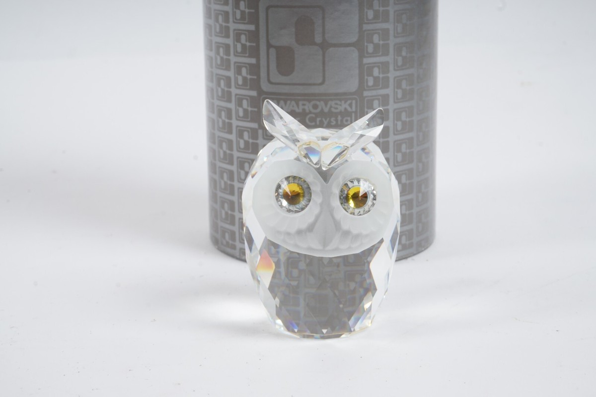 Swarovski Crystal Large Owl With Yellow Eyes 7636 NR060000