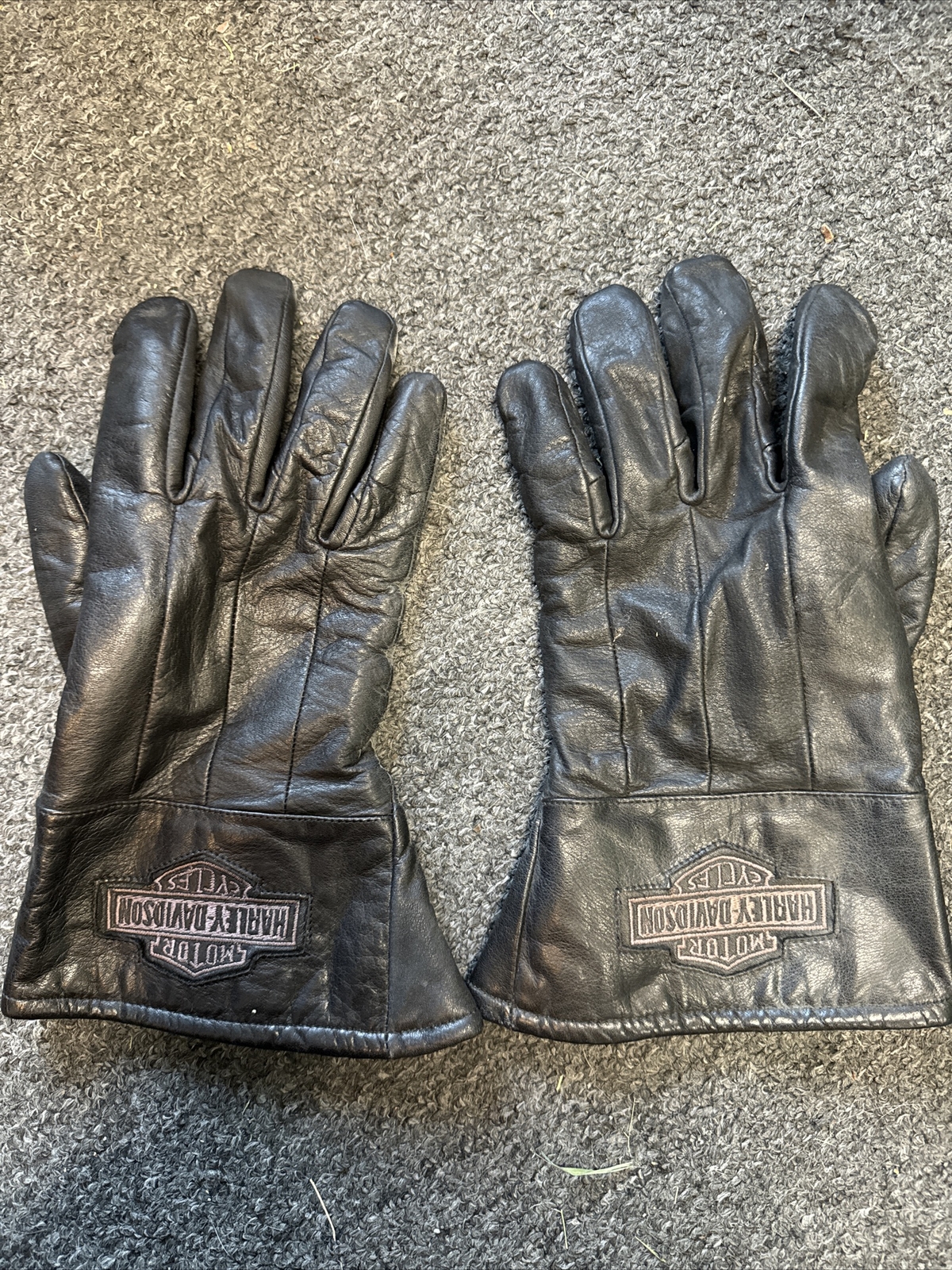 Harley Davidson Genuine Leather Men's Gloves XL Black Motorcycle Riding