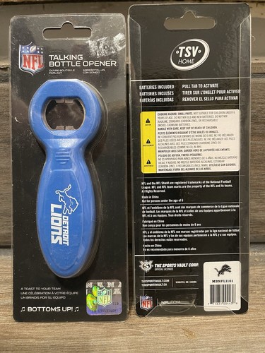 Detroit Lions Pop A Top NFL Licensed Talking Bottle Opener Battery Powered