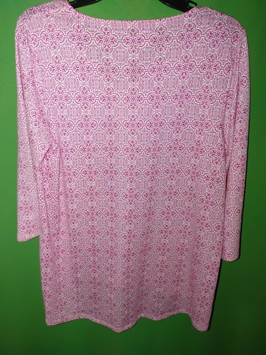 7568) NWOT CHICO'S 1 The Ultimate Tee cotton blend knit top red hi-low new 1 - Picture 5 of 6
