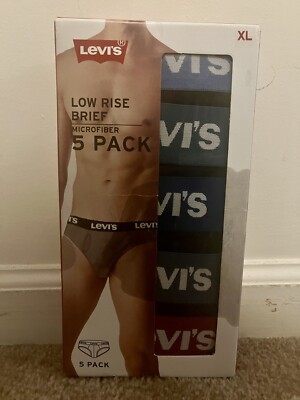 Levi s 5-Pack Cotton Low Rise Briefs Logo Waistband LEVIS Men's Size XL
