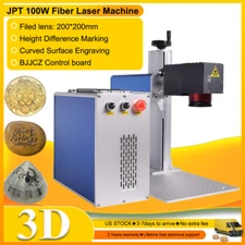 100W 3D JPT MOPA Fiber Laser Marking Machine EZCAD3 Relief/Deep/Curved Marking