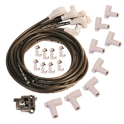 MSD 31223 Super Conductor 8.5mm Universal Plug Wires Black V8 90° Plug/90° Boot