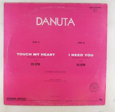 Danuta　ダヌータ　Touch My Heart　貴重 シングルCD Danuta – Touch My Heart – Vinyl (12